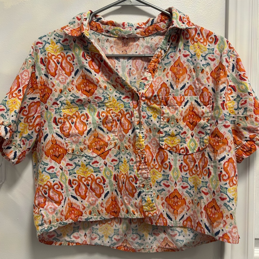 Christian Siriano Multicolor Button Down Shirt